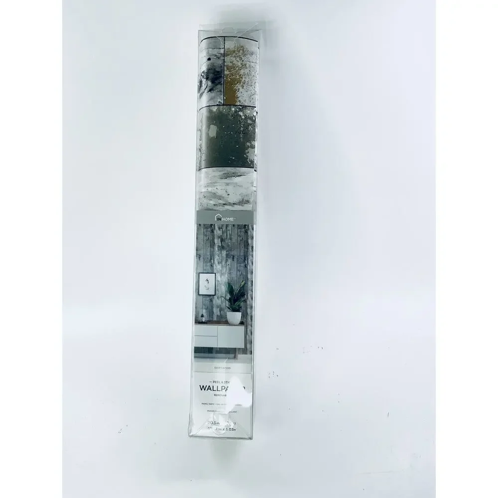 Wallpaper Driftwood Peel & Stick Removable Grey 1 NH3552 In Home
